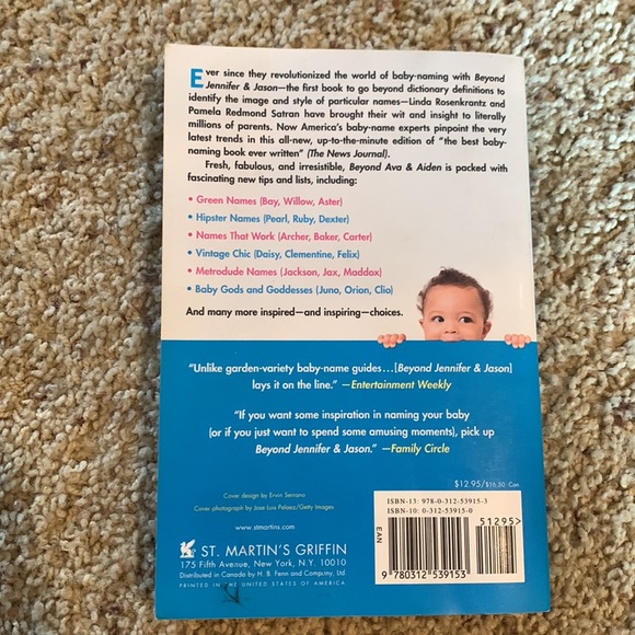 3/$20 Beyond Ava and Aiden : The Enlightened Guide to Naming Your Baby - Picture 3 of 3